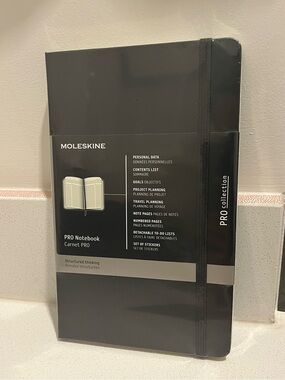 Black Moleskine Carnet PRO Notebook 5 x 8 1/4 Hard Cover 240 pgs NWT PRICE DROP
